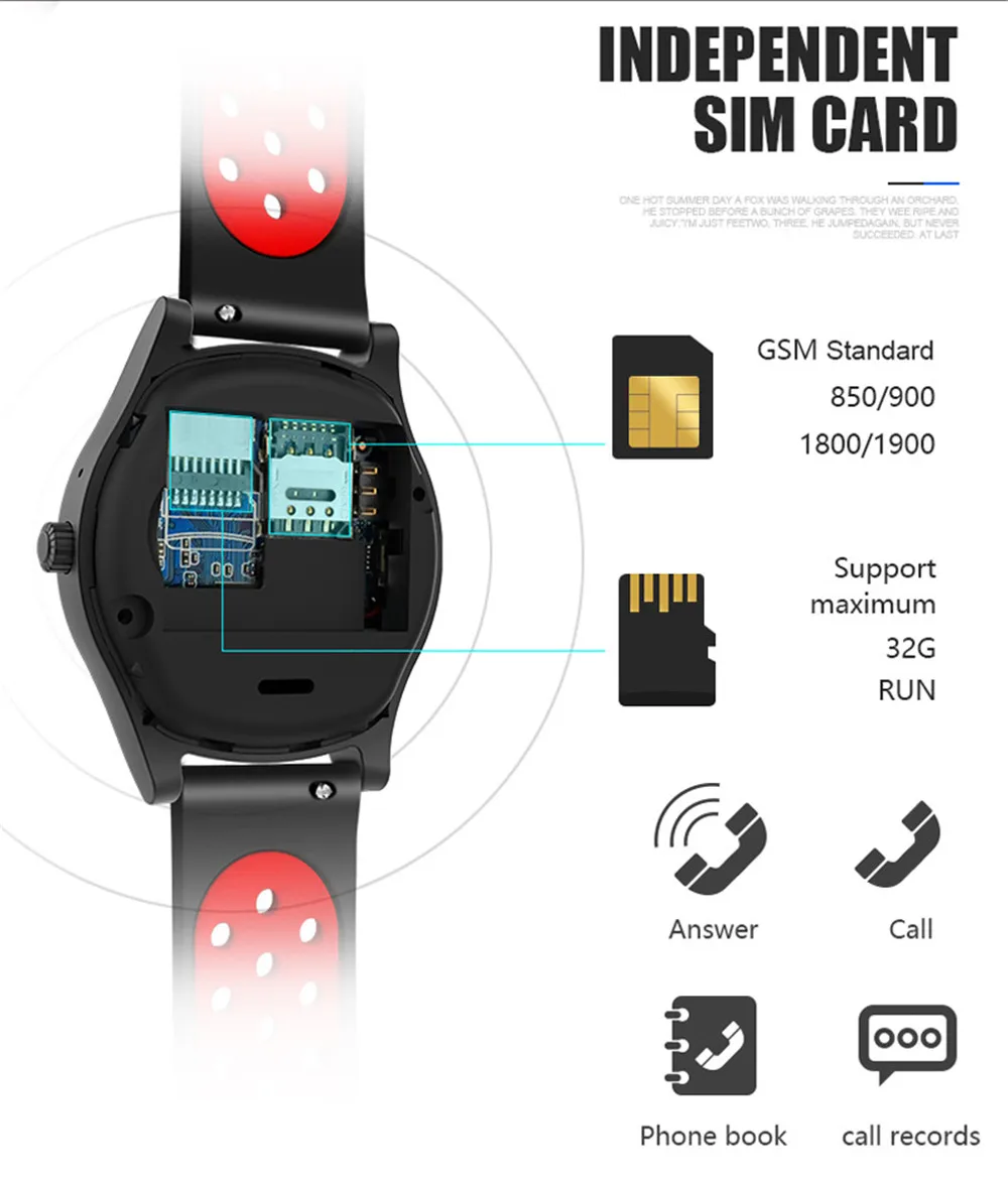 Смарт-часы с поддержкой карты памяти sim-карты смарт-наручные часы телефон спортивные фитнес-часы Bluetooth Android Cl