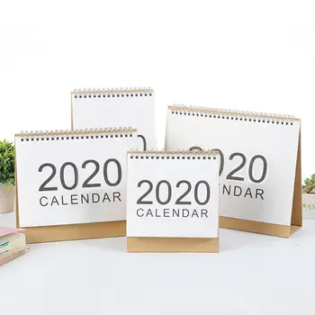 

Double Glue 2020 Table Calendar Creative Kraft Paper Checker Agenda 365 days Daily Planner Notes Home Office Notepad