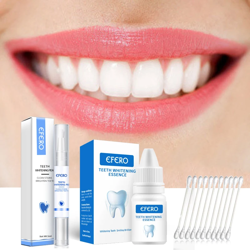 EFERO Teeth Whitening Essence Removes Plaque Stains Tooth Bleaching Cleaning Serum White Oral Hygiene Pen | Красота и здоровье