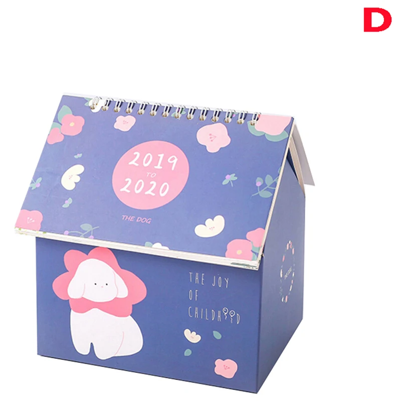 D Hot 1pcs Van Gogh Starry Night Cartoon Animal Calendars Desktop Storage Box Creative Folding House Desk Calendar - Цвет: D