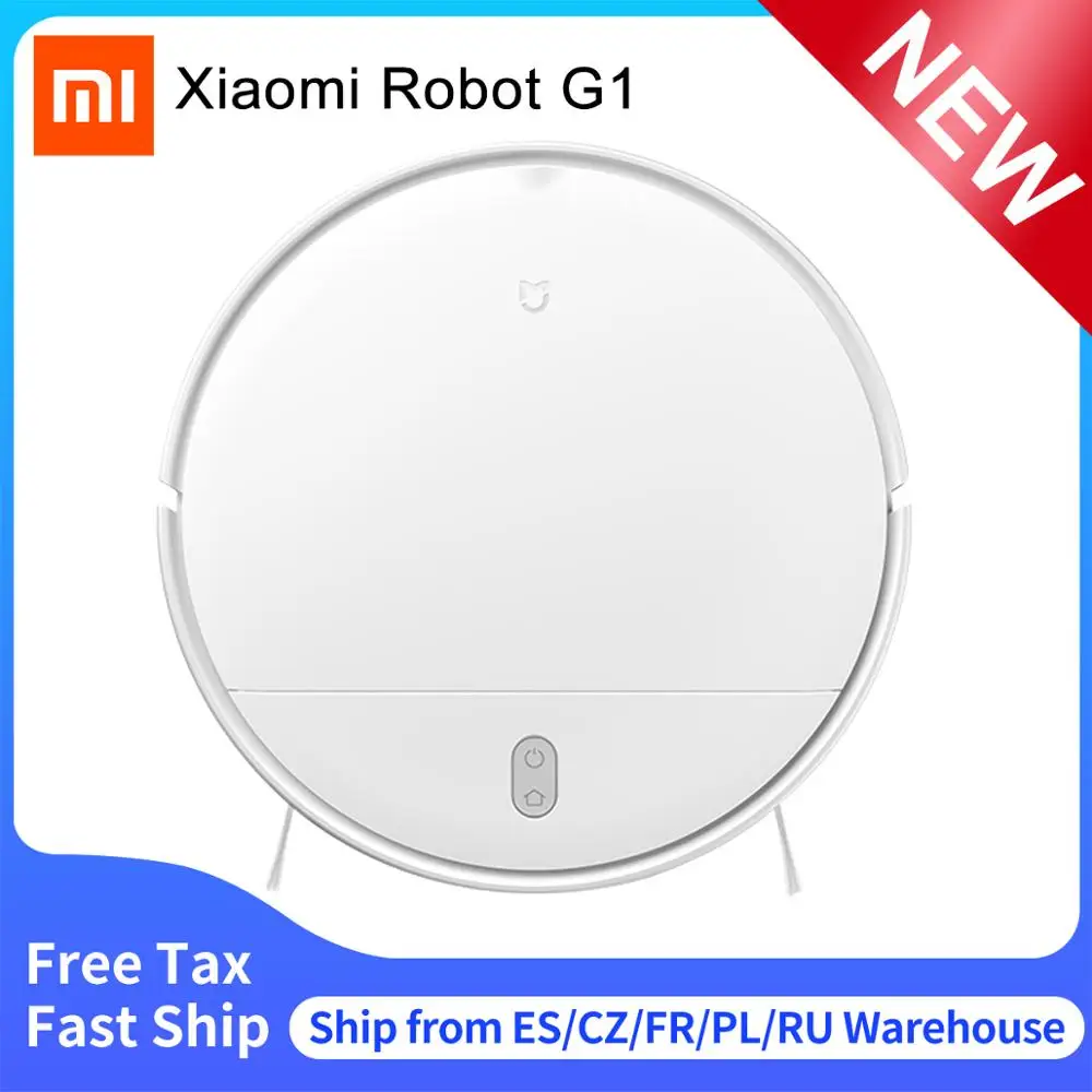 US $167.32 Xiaomi Mijia Robot Vacuum Cleaner G1 Wet Mopping Auto Sweeping Dust Sterilize 2200PA Cyclone Suction Smart Planned Map MJSTG1