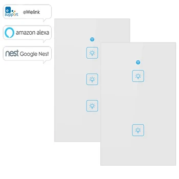 

EU/US/UK Wifi Switch Smart Switch Remote Control Wireless Light Touch Wall Switches eWeLink Works With Google Home Mini Alexa