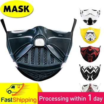 

Reusable Washable Maske Cute Animal Cartoon Print Face Mouth Mascarilla Fashion Dustproof Mouth Cover Mask With PM2.5 Filter