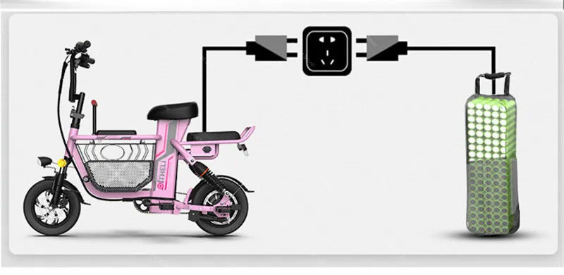 Kick Scooter Electric Electric Bicycles Mini 12 Inch 400W 48V Portable Folding Electric Bike Removable BatteryPet BasketGPS (6)