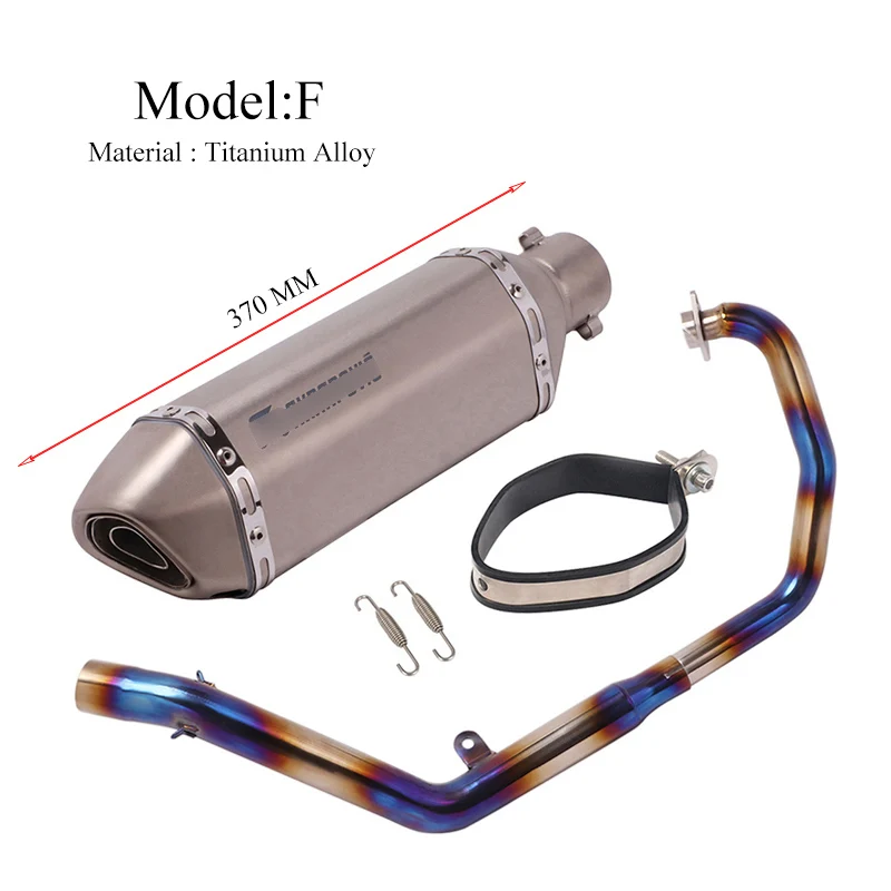 Motorcycle Exhaust Whole Set Pipe For Honda CB190R CB190F Slip On Exhaust Muffler Tube Header Front Link Pipe Titanium Alloy