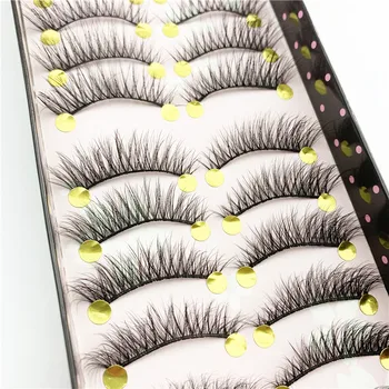 

HBZGTLAD 10 pairs natural false eyelashes fake lashes long makeup 3d mink eyelashes eyelash extension mink eyelashes for beauty