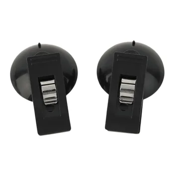 

Portable 2pcs Black Universal Car Suction Cup Plastic Clips Auto Fasteners for Ticket Pen Card Clip Holder For Curtains