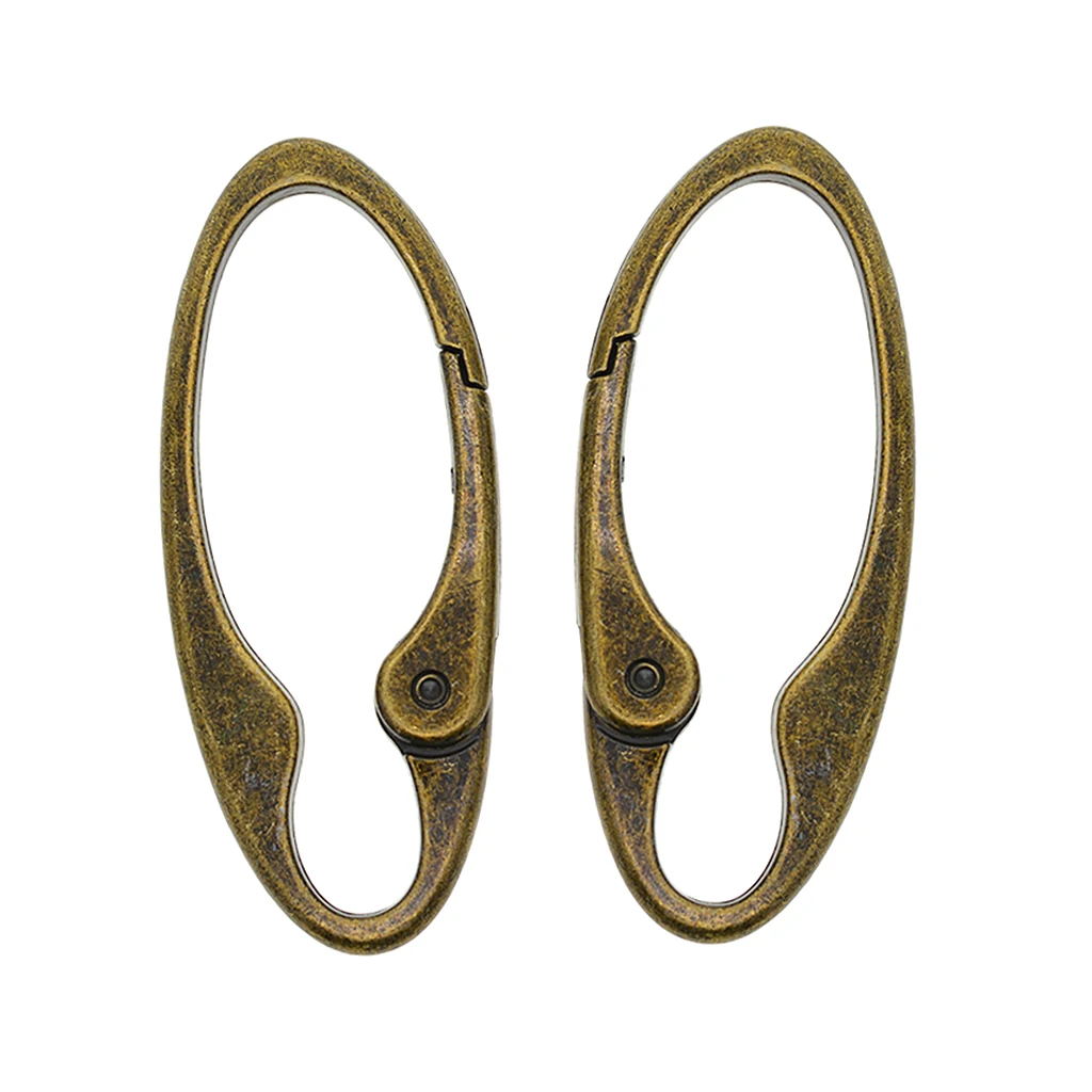 2 Pieces Antique Bronze Spring Snap Clip Hook Alloy Clip Backpack Keychain Keyrings Car Home Key Holder DIY Jewelry Findings