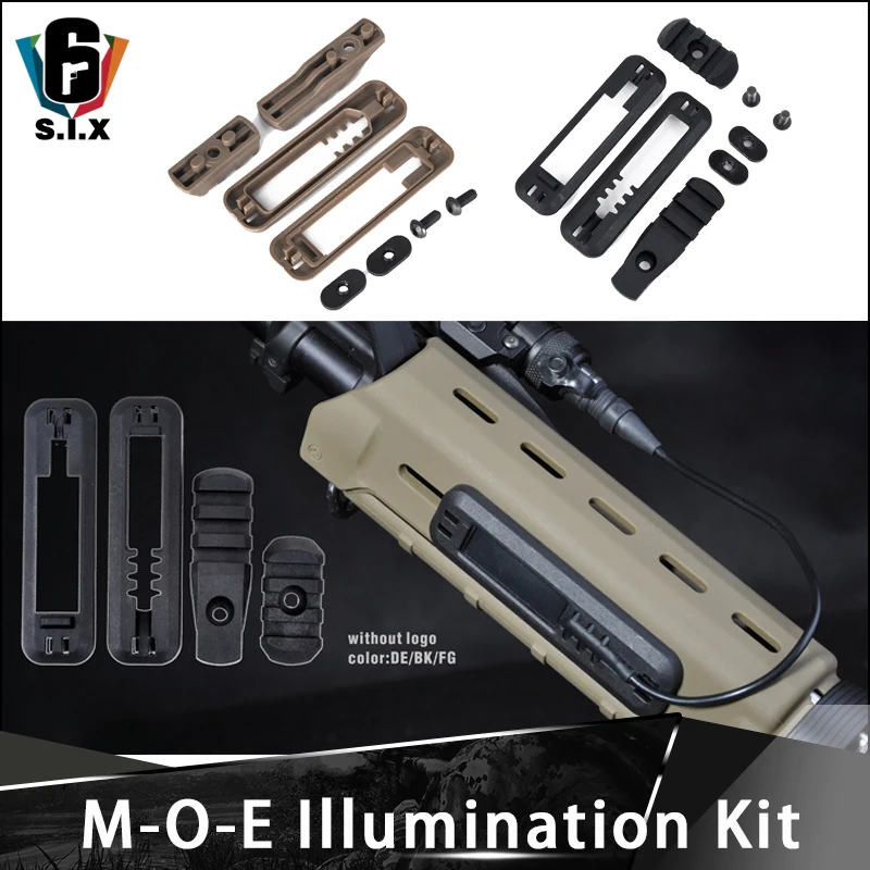 

8PCS/SET Element Airsoft Tactical Airsoft M O E Illumination Kit Rail Mount Hunting Accessories Picatinny Mount