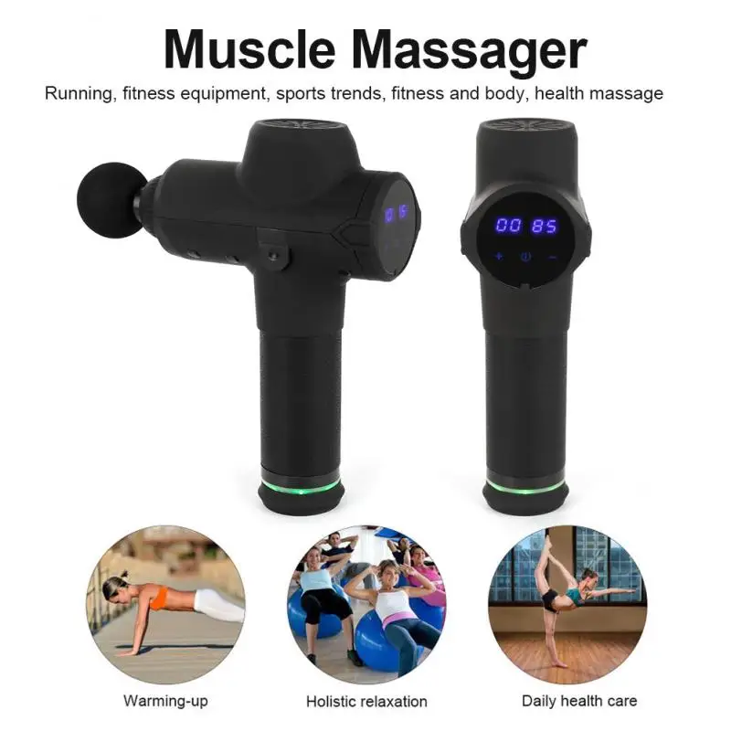 

L7 Massage Gun HD LCD Display High-quality Motor Four Different Massage Heads Provides Full Body Relief For Muscle Ache Pain