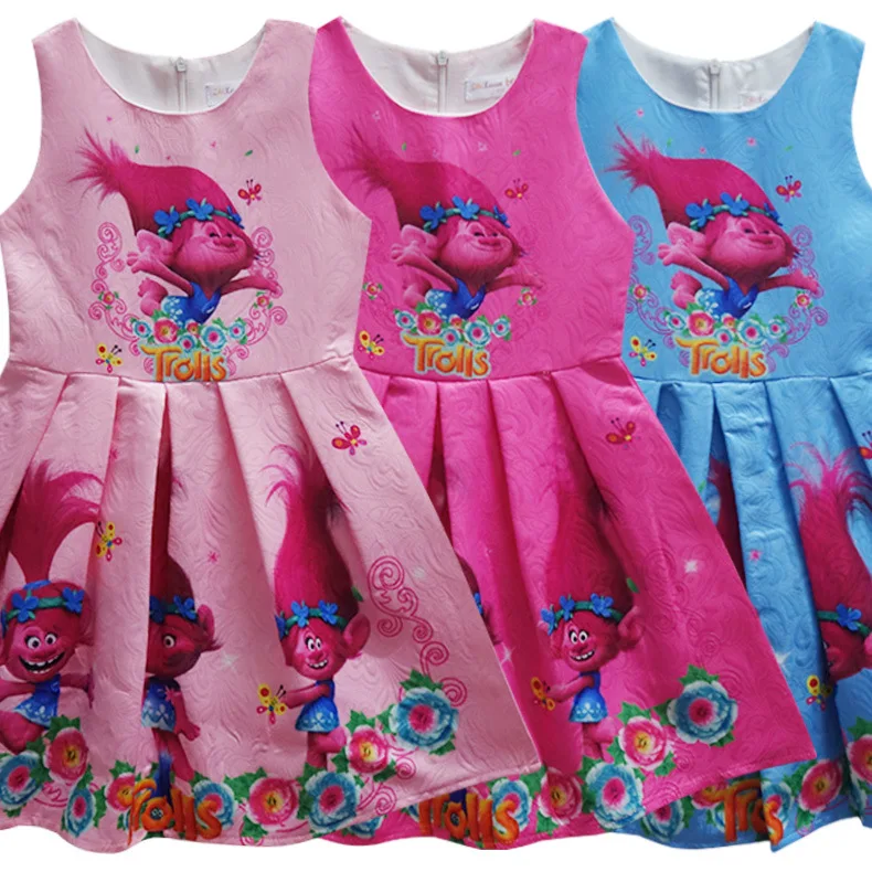 Летние платья для девочек-подростков маскарадный костюм троллей магии