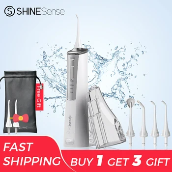 

ShineSense Oral Irrigator Water Flosser Dental Teeth Whitening Cleaner Rechargeable with Travel Case for waterpik xiaomi