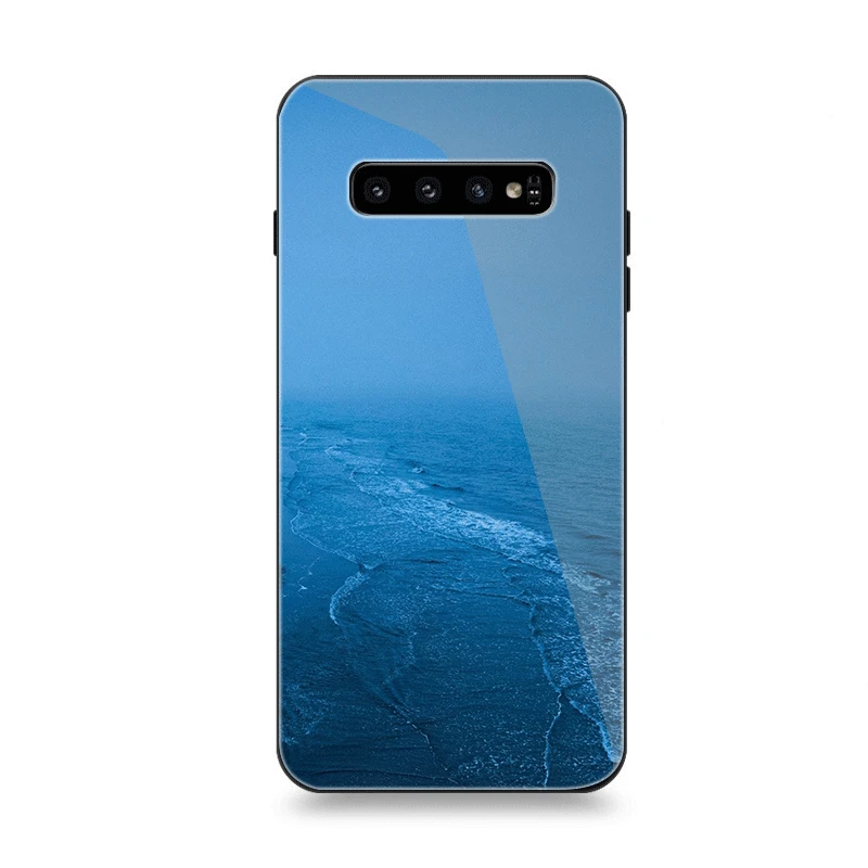 G9 Чехол для телефона Стекло для samsung A70 A50 A30 A40 A20 A60 A10 S7 край S8 S9 S10 Plus чехол с изображением побережья голубого моря красочный - Цвет: G9