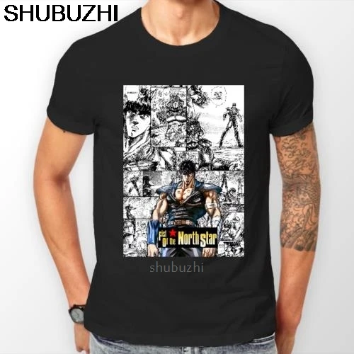 Кулак North Star манга хокуто нет Кен аниме футболка Tee 4XL 5XL Мужская хлопковая s евро