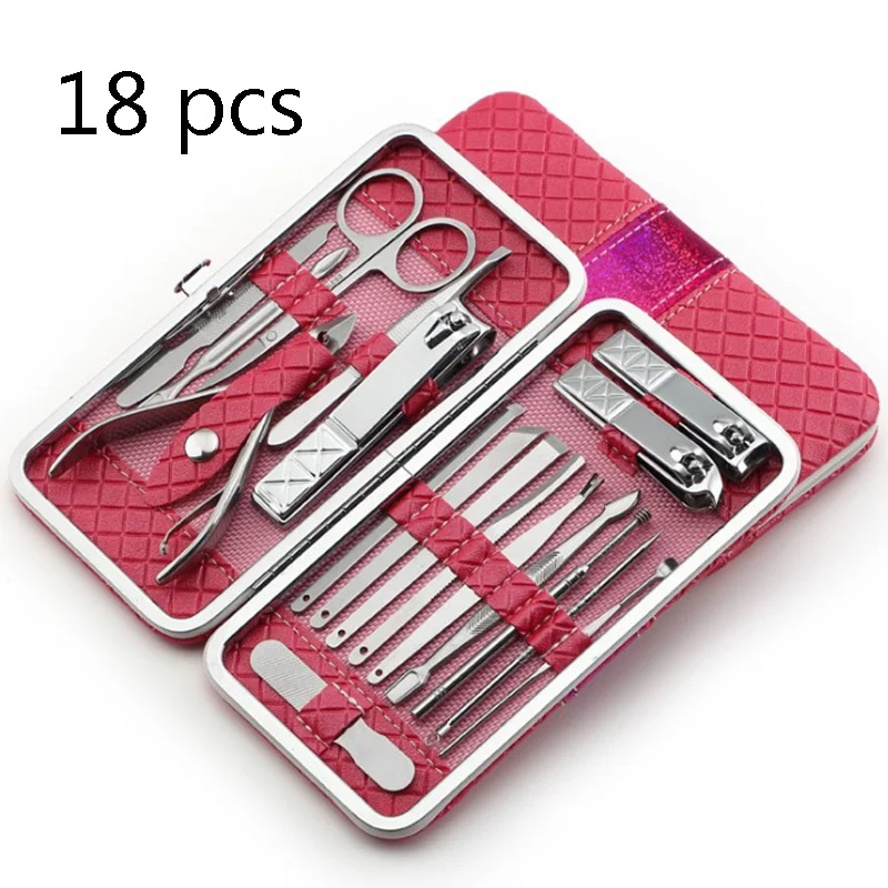 18 PCS кусачки для ногтей набор из быстрорежущей инструментальной стали