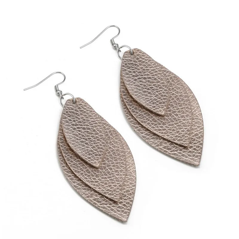 

1 Pair Multi-Layer Stitching Earrings Drop-Shaped Multi-Layer Earrings Sleek Minimalist Small Fresh Earrings
