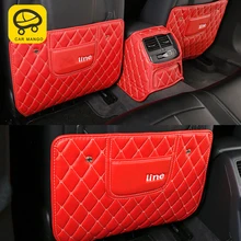 Карманго для Audi A4 A5 S4 S5 B9 защита на заднюю часть сиденья автомобиля кожаный анти-удар коврик подушка аксессуары для интерьера