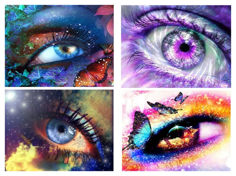 

5D DIY Diamond Painting Animal Eyes Butterfly Cross-stitch Home Decor