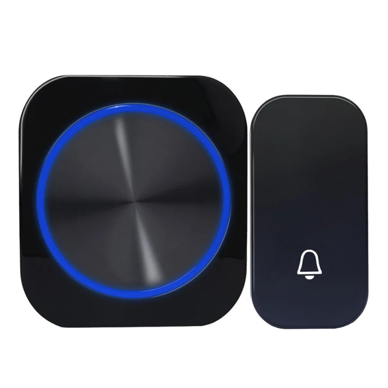 Self Powered Wireless DoorBell Door Bell Night Light EU Plug Smart Home 1/2 Button 1/2 Receiver For The Elderly Pregnant Women two way audio intercom Door Intercom Systems