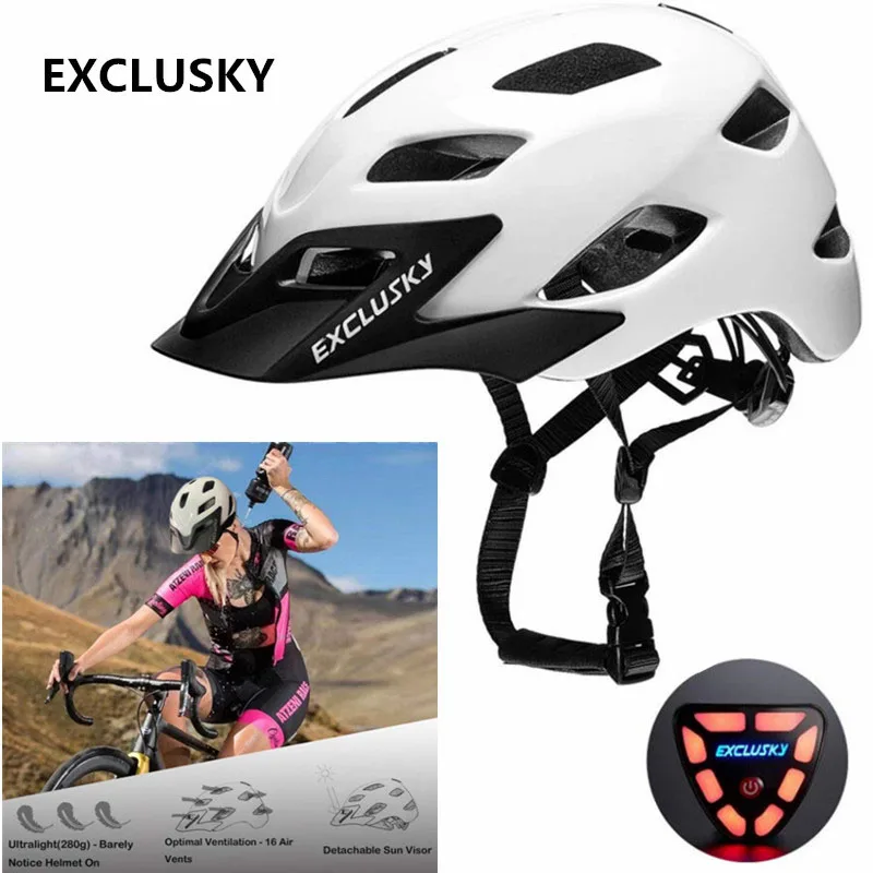 Велосипедный шлем excluky Mtb городской для велосипеда светодиодный светильник