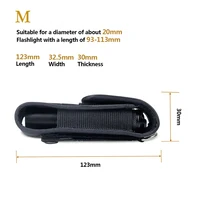 Tactical Molle Flashlight Pouch LED Torch Flashlight Holster Bag Outdoor Work Hunting Camping Hiking Multitool Flashlight Pouch 2