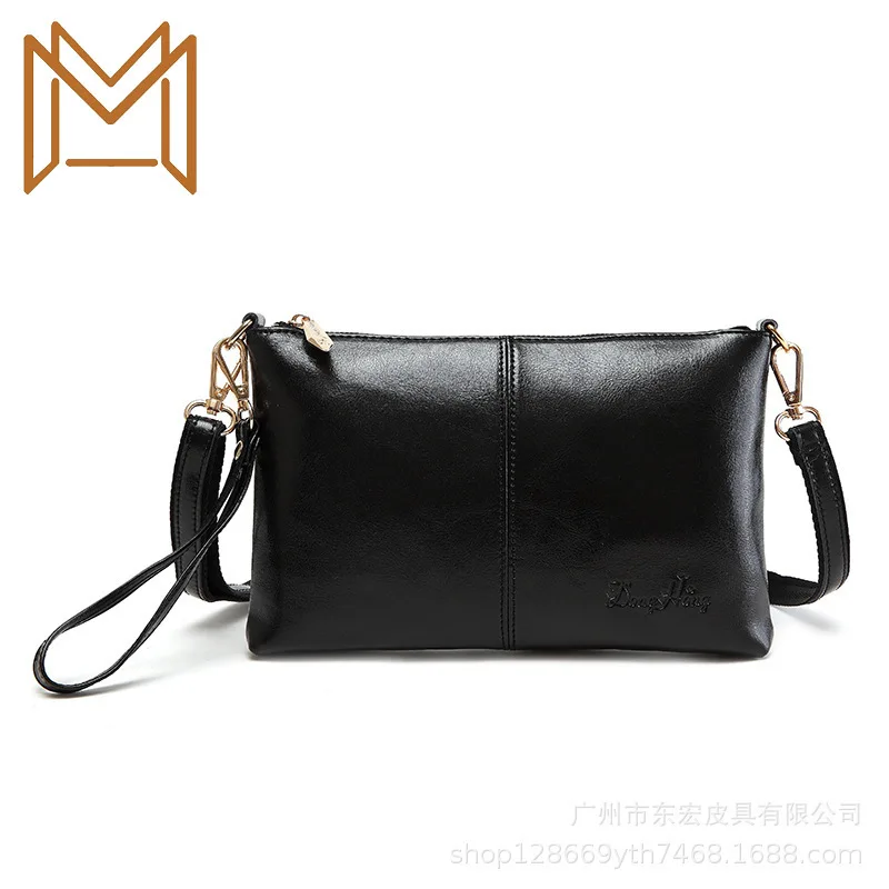 

Bag Woman 2019 Concise Small Square Package Genuine Leather Zipper Woman Hand Package Single Shoulder