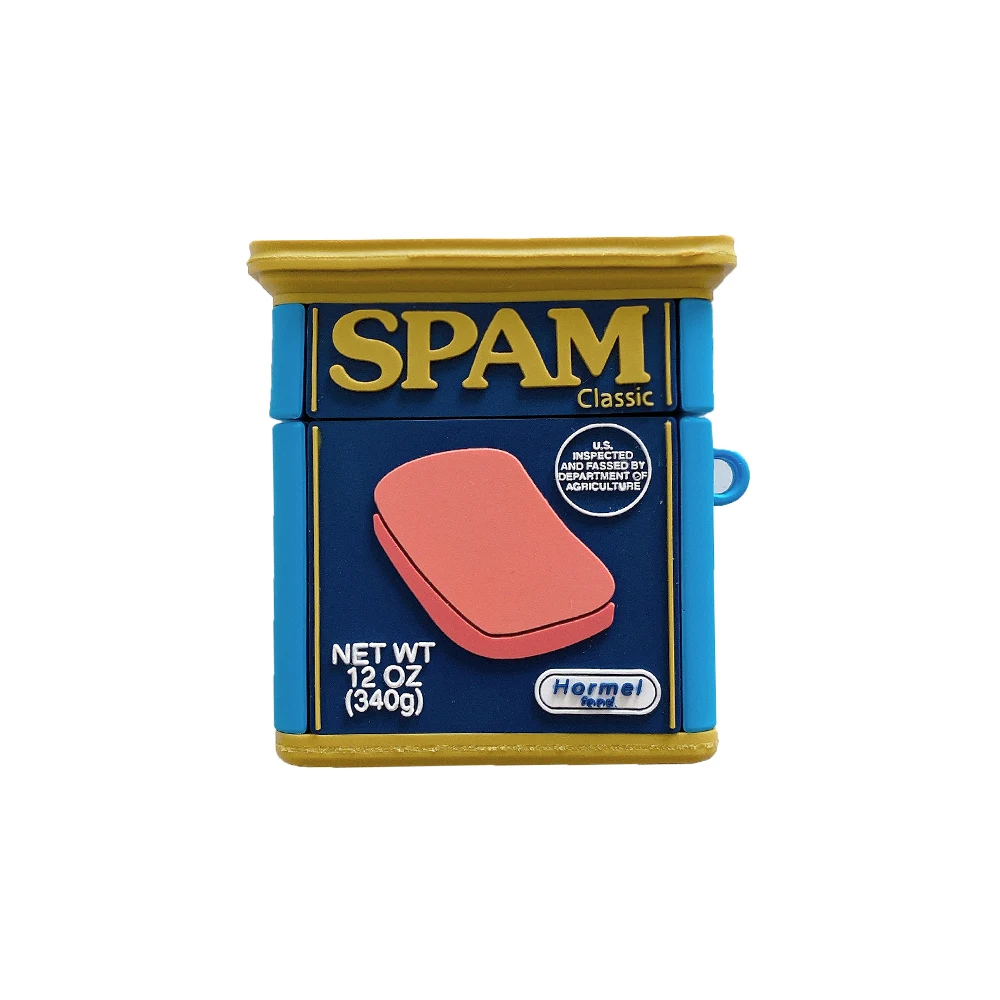 Чехлы для наушников airpods pro 3D Luncheon meat box для Airpods 1 2 3, bluetooth-гарнитура, силиконовая трендовая Крышка для наушников с крючком