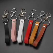 Мини-держатель для ключей из искусственной кожи, карман для ключей для автомобиля, зажим для ключей, кольцо для женщин и мужчин, ручной работы, ремешок на запястье, аксессуары, подарок, новинка