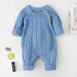 Salopette tricotée en coton pour bébés garçons et filles, combinaison pour nouveau né, nouvelle collection 2022 HS 2021 