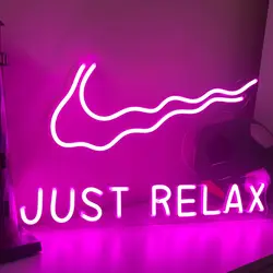 Just Relax LED Neon Light Signs for Room/Bar Decor,Birthday Gifts,Party Hanging, Game Room,with Different Custom Size&Color Neon