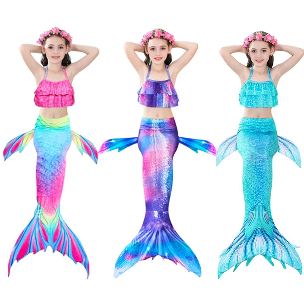 Hot Girls Mermaid Tail With Monofin For Swim Mermaid Swimsuit Mermaid Dress Swimsuit Bikini cosplay costume