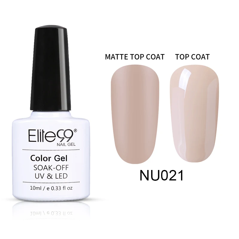 Elite99 чистый цвет матовый УФ-гель для ногтей 10 мл чистый цвет ногтей матовое верхнее покрытие Замачивание ногтей гель лак маникюрный лак - Цвет: NU021