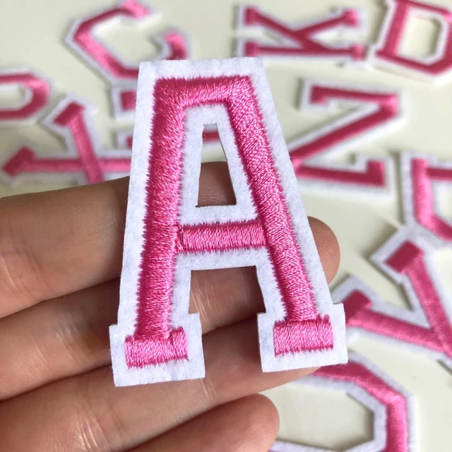 Red Embroidered iron on Letters Or numbers Applique Patch,Iron On Name  Letters Patch for T-Shirt or Coat,Decoration iron on Patc - AliExpress