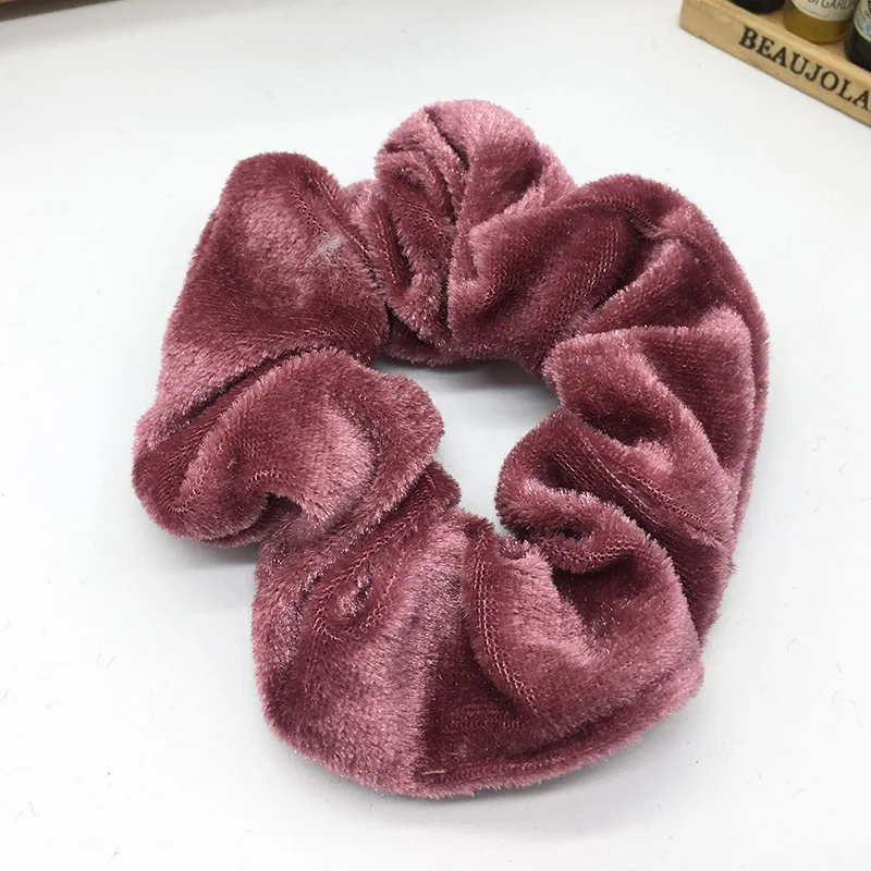 50pcs-бархатное кольцо для волос Золотое бархатное женское модное кольцо для волос большое кольцо для кишки