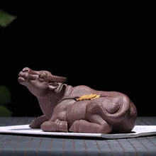 Китайский Исин фиолетовый глина кунг-фу чай Домашние животные ZiSha ручной работы талисман корова Чай Домашние животные Чай Аксессуары