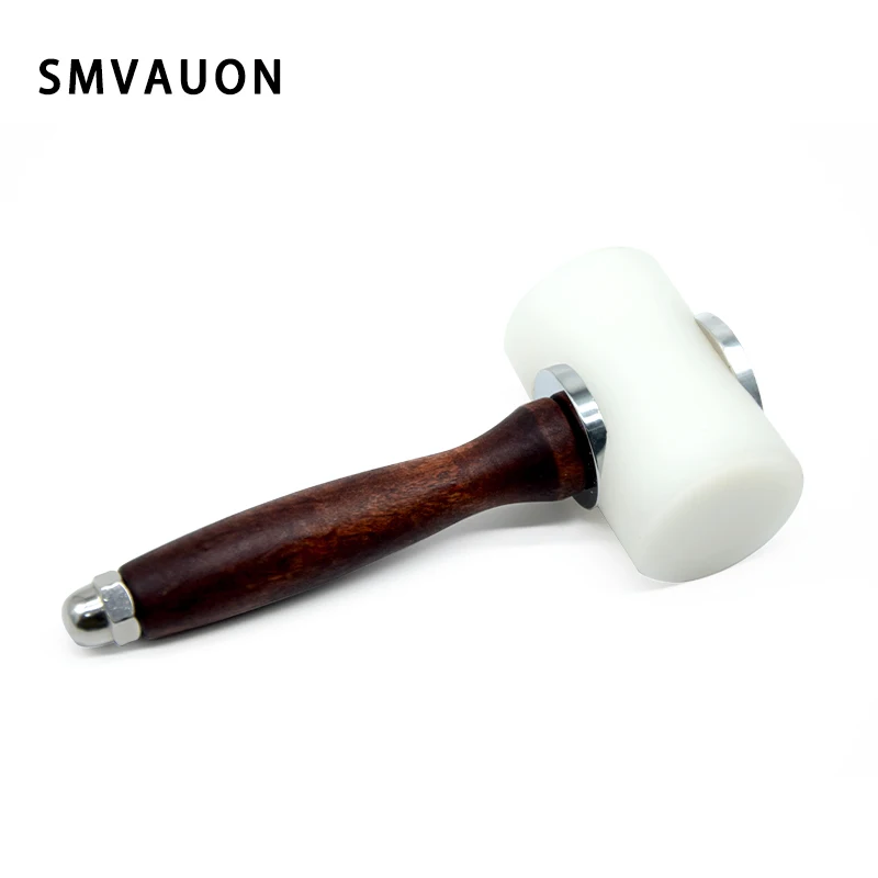 SMVAUON ручной кожаный молоток для резьбы, пробойник для кожи, режущий инструмент для рукоделия, нейлоновый молоток с деревянной ручкой