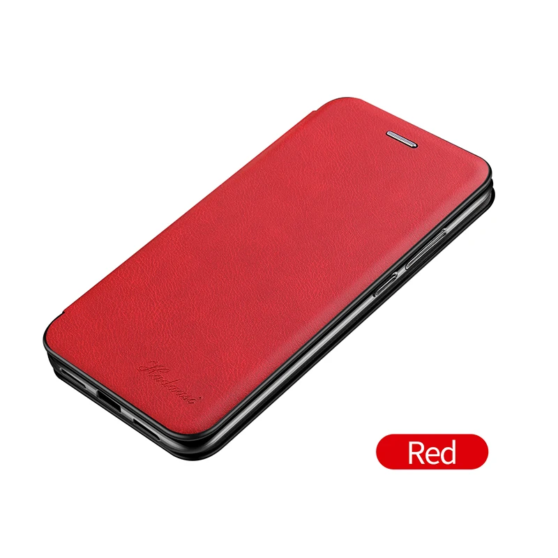 Роскошный Магнитный чехол-книжка для xiaomi redmi note 5, 6, 7, 8, 8T Pro, кожаный чехол Crazy Horse для redmi note 8 pro, 8pro - Цвет: Синий