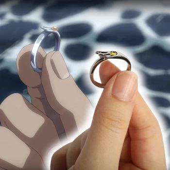 

Tenki no Ko Weathering With You Cosplay Yoshitaka Hina Ring Accessories Props Metal Jewelry