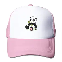 Panda Eating Bamboo Mesh Бейсболка унисекс регулируемая бейсболка стиль шляпа розовый