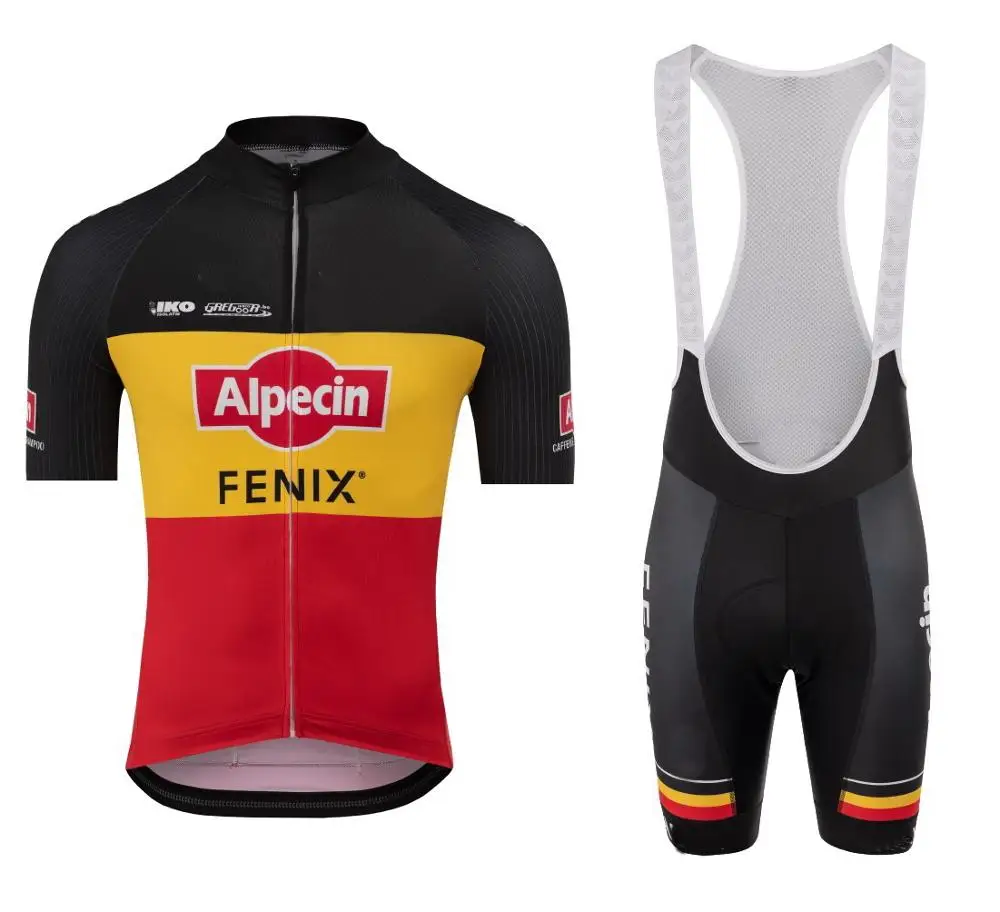 2020 Alpecin Fenix Pro Team бельгийский Чемпион Мужская велосипедная Джерси с коротким