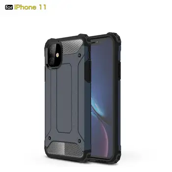 

100Pcs Steel Armor Full Shockproof Defender Robot Hard TPU+PC Cover Case For iPhone SE 2020 11 Pro MAX X XS Max XR 6 6S 7 8 Plus