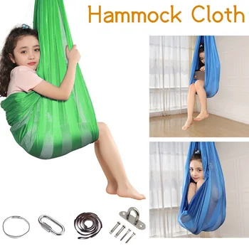 

Mesh Cloth Sensory Integration Ultra Soft Aspergers Adjustable Fun Easy Install Kids Hammock Indoor Outdoor Autism Therapy Swing