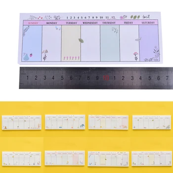 

Kawaii Cute Weekly Plan Paper Scrapbooking Stickers Sticky Note Stationery School Supplies Memo Pad Notebook