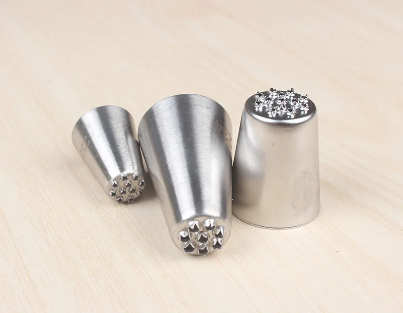 Metal Cake Decoration Tips Stainless Steel Piping Icing Nozzles Cake Fondant Decor Tip Nozzle