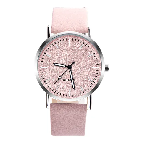 Embossed Lucky Grass Personality Dial Watch Student Leather Belt Watch Women Casual And Refined Quartz Watch Clock