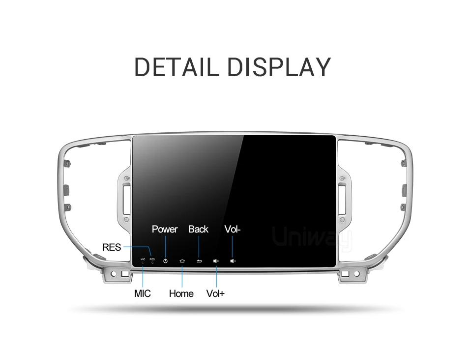 Uniway PX6 android 9,0 автомобильный dvd gps для kia sportage kx5 автомобильный Радио Стерео gps навигация с рулевым колесом gps