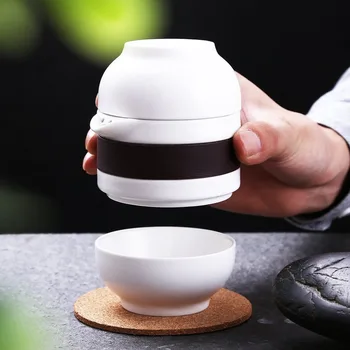 

Tea Sets Kung Fu Tea Pot with Bag,Travel Teapots Teacups Outdoor Mini Tea Cup with Tea Infuser Tea Pot Set