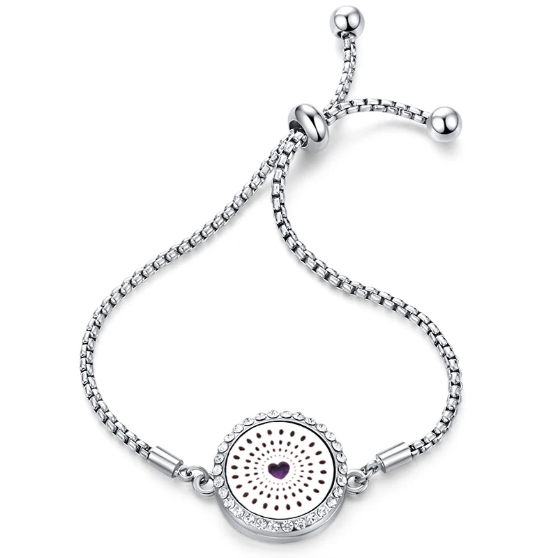 Сердце сердца циркониевые духи браслет ароматерапия из нержавеющей стали эфирное масло диффузор медальон Шарм качественные браслеты ювелирные изделия