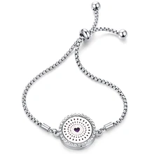 Сердце сердца циркониевые духи браслет ароматерапия из нержавеющей стали эфирное масло диффузор медальон Шарм качественные браслеты ювелирные изделия