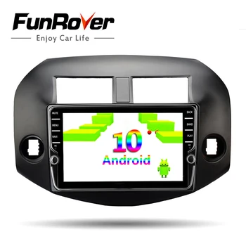 

Funrover andriod 10.0 car dvd gps player For multimedia RAV4 2005 2008 2013 car navigation radio video audio player navi dsp rds